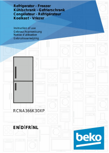 Handleiding BEKO RCNA366K30XP Koel-vries combinatie