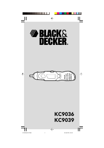 Bruksanvisning Black and Decker KC9036 Skruvdragare