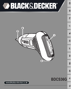 Bruksanvisning Black and Decker BDCS36G Skrutrekker