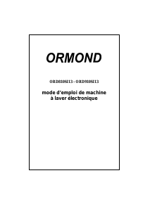 Mode d’emploi Ormond ORD910SI13 Lave-linge