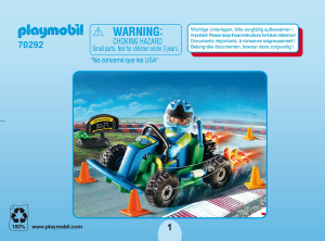 Manual Playmobil set 70292 Racing Set de kart
