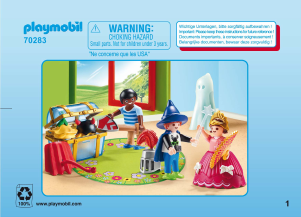 Manual de uso Playmobil set 70283 City Life Niños con disfraces