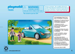 Mode d’emploi Playmobil set 70285 City Life Papa avec enfant et voiture cabriolet
