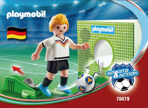Manual Playmobil set 70479 Sports Jugador de Futebol - Alemanha