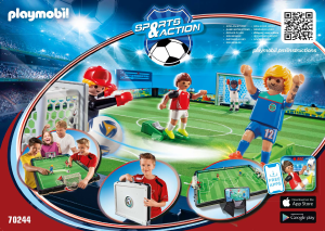 Manual Playmobil set 70244 Sports Maleta Campo de Futebol