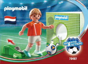Handleiding Playmobil set 70487 Sports Voetbalspeler Nederland