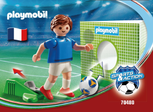 Manual Playmobil set 70480 Sports Jugador de Futebol - França  A