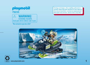 Bruksanvisning Playmobil set 70235 Top Agents Arctic Rebels snöskoter