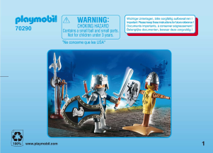 Mode d’emploi Playmobil set 70290 Knights Set cadeau chevaliers