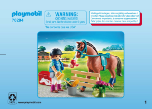Handleiding Playmobil set 70294 Riding Stables Cadeauset Paarden