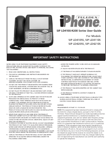 Handleiding Teledex SIP LD4205S iPhone Telefoon