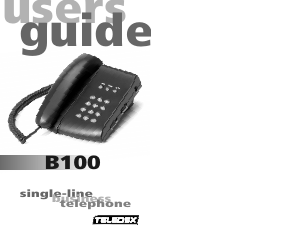 Bruksanvisning Teledex B100 Telefon