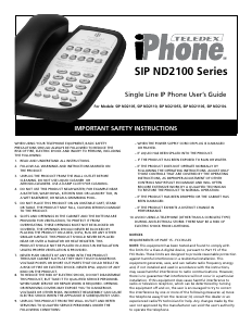 Handleiding Teledex SIP ND2110S iPhone Telefoon