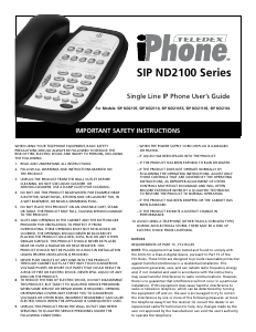 Manual Teledex SIP ND2110 iPhone Phone