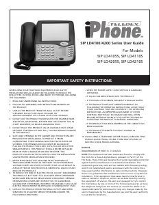 Handleiding Teledex SIP LD4110S iPhone Telefoon