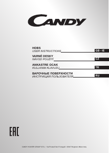 Manual Candy PV750SN LY Hob