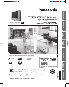 Bruksanvisning Panasonic PV-DR2714 TV