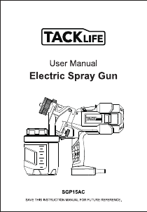 Bruksanvisning Tacklife SGP15AC Färgspruta