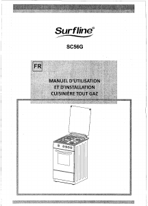 Mode d’emploi Surfline SC56G Cuisinière