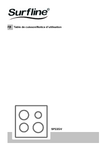 Mode d’emploi Surfline SP22GV Table de cuisson
