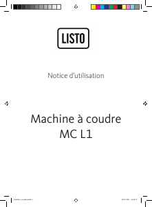 Mode d’emploi Listo MC L1 Machine à coudre