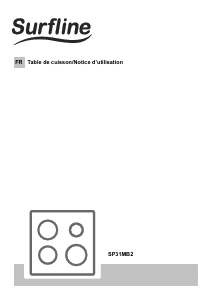 Mode d’emploi Surfline SP31MB2 Table de cuisson