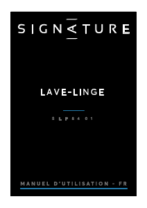 Mode d’emploi Signature SLF8401 Lave-linge