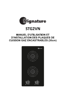 Mode d’emploi Signature STG2VN Table de cuisson
