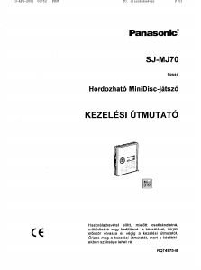 Használati útmutató Panasonic SJ-MJ70 MiniDisc lejátszó