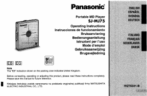 Bedienungsanleitung Panasonic SJ-MJ75 MiniDisc player