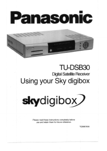 Manual Panasonic TU-DSB30 Digital Receiver