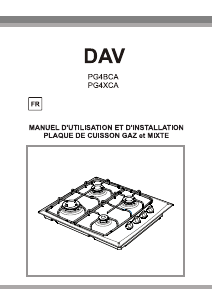 Mode d’emploi DAV PG4BCA Table de cuisson
