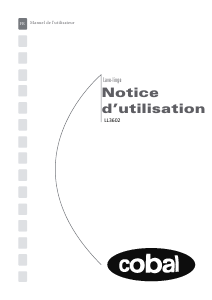 Mode d’emploi Cobal LL3602 Lave-linge