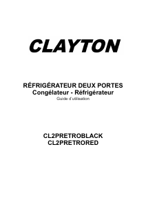 Mode d’emploi Clayton CL2PRETROBLACK Réfrigérateur combiné