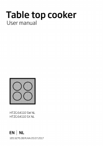 Handleiding BEKO HTZG 64110 SX NL Kookplaat
