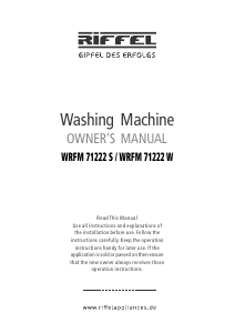 Handleiding Riffel WRFM 71222 S Wasmachine