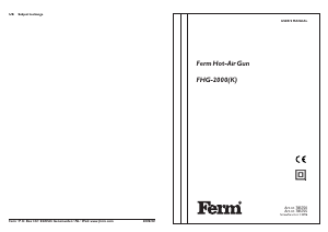 Bruksanvisning FERM HAM4002 Varmluftpistol