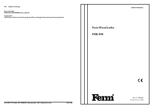 Bruksanvisning FERM WLM4001 Svarv