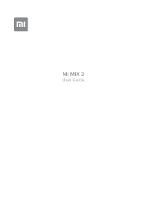 Bruksanvisning Xiaomi Mi MIX 3 Mobiltelefon