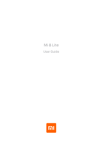 Bruksanvisning Xiaomi Mi 8 Lite Mobiltelefon