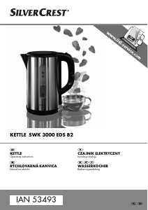 Manual SilverCrest SWK 3000 EDS B2 Kettle
