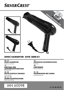 Manual SilverCrest SHTK 2000 B1 Hair Dryer