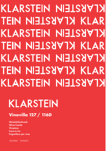 Bruksanvisning Klarstein 10034524 Vinovilla Vinkyl