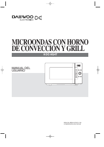 Manual de uso Daewoo KOC-9Q4T Microondas