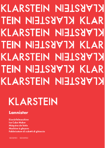 Manuale Klarstein 10030922 Lannister Macchina per cubetti di ghiaccio