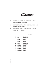 Manuale Candy PSA640/2IG Piano cottura