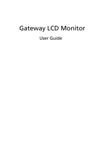 Handleiding Gateway QX2306 LCD monitor