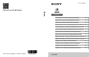 Bruksanvisning Sony Alpha ILCE-6000 Digitalkamera