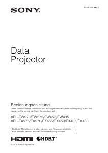 Bedienungsanleitung Sony VPL-EX435 Projektor