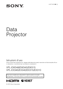 Manuale Sony VPL-EX345 Proiettore